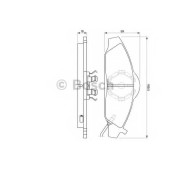 Колодки тормозные дисковые для DAEWOO KORANDO(KJ), MUSSO(FJ) / SSANGYONG KORANDO(KJ), MUSSO(FJ) <b>BOSCH 0 986 424 551</b>