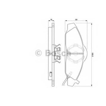 Колодки тормозные дисковые для DAEWOO KORANDO(KJ), MUSSO(FJ) / SSANGYONG KORANDO(KJ), MUSSO(FJ) <b>BOSCH 0 986 424 551</b>