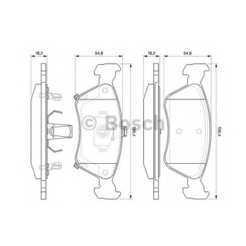 Колодки тормозные дисковые для TOYOTA AVENSIS(#T22#) <b>BOSCH 0 986 424 560</b>