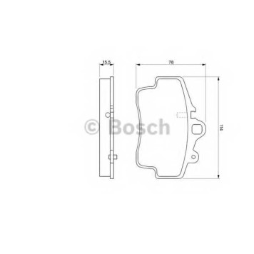 Колодки тормозные дисковые для PORSCHE BOXSTER(986,987), CAYMAN(987) <b>BOSCH 0 986 424 570</b>