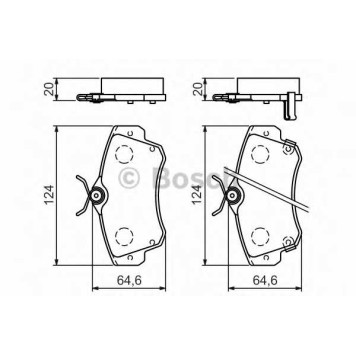Колодки тормозные дисковые для CHRYSLER PT CRUISER(PT#) <b>BOSCH 0 986 494 029</b>