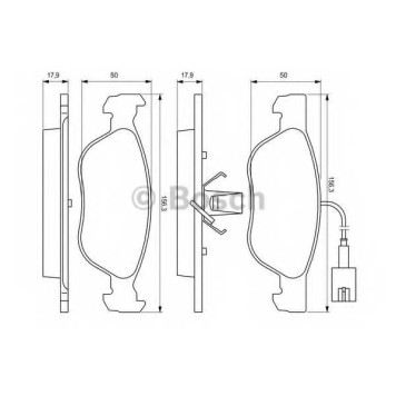 Колодки тормозные дисковые для FIAT BARCHETTA(183), BRAVA(182), BRAVO(182), MAREA(185), PUNTO(176) / LANCIA DEDRA(835) <b>BOSCH 0 986 424 593</b>