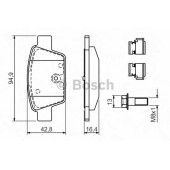 Колодки тормозные дисковые для FIAT MULTIPLA(186), STILO Multi(192), STILO(192) <b>BOSCH 0 986 494 030</b>
