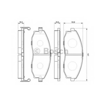 Колодки тормозные дисковые для HYUNDAI H-1 <b>BOSCH 0 986 424 670</b>