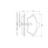 Колодки тормозные дисковые для PEUGEOT 605(6B) <b>BOSCH 0 986 460 951</b>