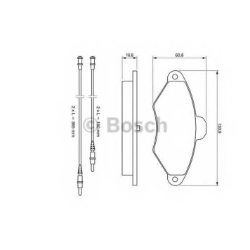 Колодки тормозные дисковые для CITROEN XANTIA(X1,X2) <b>BOSCH 0 986 461 757</b>