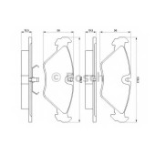 Колодки тормозные дисковые для SAAB 9000 <b>BOSCH 0 986 461 766</b>