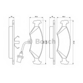 Колодки тормозные дисковые для FORD ESCORT(ALD,AWA,GAA), FIESTA(FVD,GFJ), ORION(AFD), SIERRA(BNC,GBC) <b>BOSCH 0 986 466 403</b>