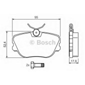 Колодки тормозные дисковые для MERCEDES 190(W201) <b>BOSCH 0 986 494 058</b>