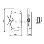 Колодки тормозные дисковые для FIAT BARCHETTA, BRAVO, COUPE, CROMA, MAREA, PUNTO, TEMPRA S.W., TEMPRA, TIPO, UNO / LANCIA DEDRA, DELTA <b>BOSCH 0 986 491 030</b>
