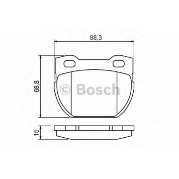 Колодки тормозные дисковые для LAND ROVER DEFENDER(LD,LD#) <b>BOSCH 0 986 424 827</b>