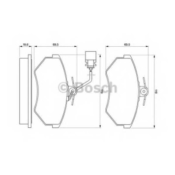 Колодки тормозные дисковые для AUDI 80(89,89Q,8A,8C,B3,B4), 90(89,89Q,8A,B3), CABRIOLET(8G7,B4), COUPE(89,8B) / VW GOLF(1H1,1H5), VENTO(1H2) <b>BOSCH 0 986 460 948</b>