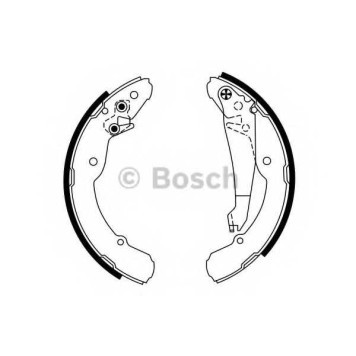 Комплект тормозных колодок для SKODA OCTAVIA(1U2,1U5), ROOMSTER(5J) / VW BEETLE(5C1), BORA, CADDY(9K9A,9K9B), JETTA(162,163), POLO, SAVEIRO <b>BOSCH 0 986 487 555</b>