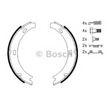 Комплект колодок стояночной тормозной системы BOSCH 0 986 487 584
