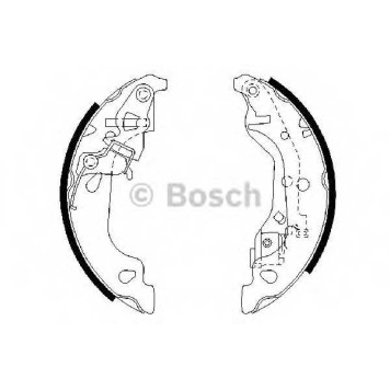 Комплект тормозных колодок для FIAT PUNTO(188) <b>BOSCH 0 986 487 597</b>