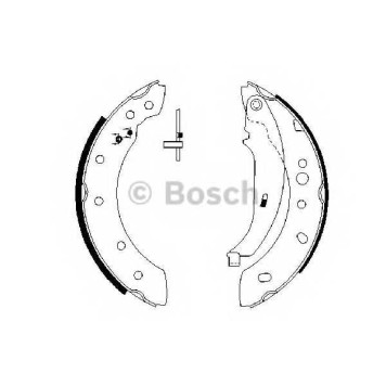 Комплект тормозных колодок для PEUGEOT 206(2A/C,2E/K,T3E), 207(WA#,WC#,WK#) <b>BOSCH 0 986 487 672</b>