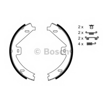 Комплект колодок стояночной тормозной системы BOSCH 0 986 487 752