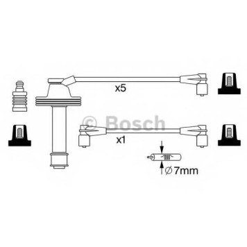Комплект проводов зажигания BOSCH 0 986 357 054