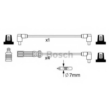Комплект проводов зажигания BOSCH 0 986 357 244
