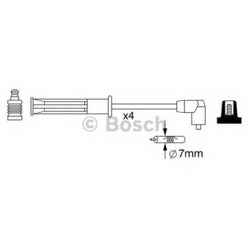 Комплект проводов зажигания BOSCH 0 986 357 253