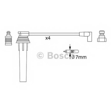 Комплект проводов зажигания BOSCH 0 986 357 270