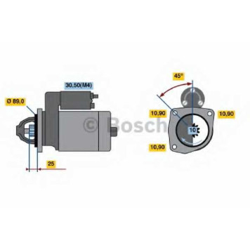 Стартер 4кВт для RENAULT TRUCKS C, G, Manager, Maxter, Midliner, Midlum, Premium <b>BOSCH 0 001 231 009</b>