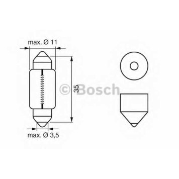 Лампа накаливания C5W 12В 5Вт BOSCH 1 987 302 281