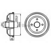 Тормозной барабан BOSCH 0 986 477 134