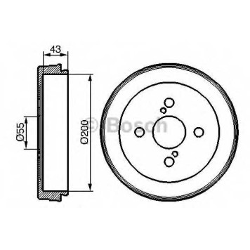 Тормозной барабан BOSCH 0 986 477 138