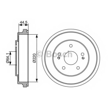 Тормозной барабан BOSCH 0 986 477 147