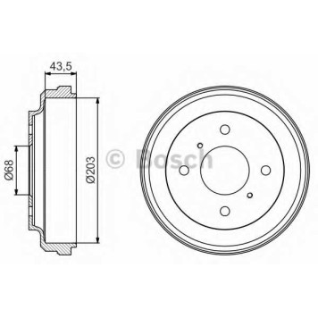 Тормозной барабан BOSCH 0 986 477 198
