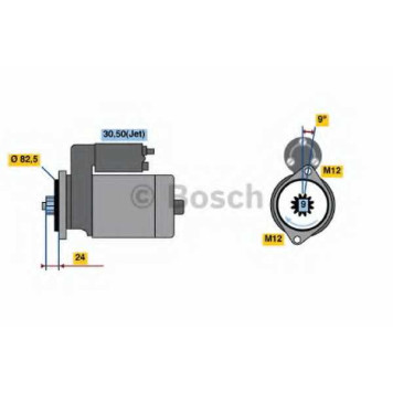 Стартер 2кВт для VW LT(2, 2DD, 2DE, 2DF, 2DH, 2DK,2DA,2DB,2DC) <b>BOSCH 0 001 125 511</b>