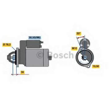 Стартер 1,7кВт для VW PHAETON(3D#) <b>BOSCH 0 001 115 022</b>