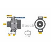 Генератор 200А для MERCEDES E(S211,W211) <b>BOSCH 0 124 625 002</b>