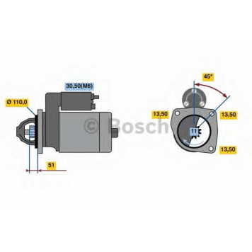 Стартер 4кВт для DAF CF 75 <b>BOSCH 0 001 231 041</b>