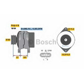 Генератор 100А <b>BOSCH 0 124 655 013</b>