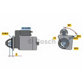 Стартер 1,1кВт для RENAULT CLIO, DUSTER, ESPACE, FLUENCE, LAGUNA, MEGANE, SCENIC, TRAFIC <b>BOSCH 0 001 107 476</b>