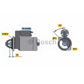 Стартер 1,1кВт для MERCEDES C, CLC, CLK, CLS, E, G, GL, GLK, M, R, S, SL, SLK <b>BOSCH 0 001 107 461</b>