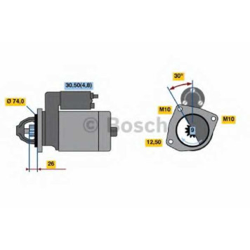 Стартер 1,4кВт для AUDI A6(C6,4F2,4F5), A8(4E#), Q7(4L) / VW TOUAREG(7P5) <b>BOSCH 0 001 108 237</b>