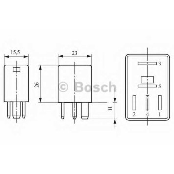 Реле рабочего тока BOSCH 0 332 207 402-1