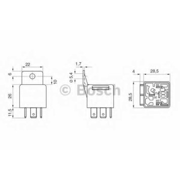 Реле рабочего тока BOSCH 0 332 209 206-1