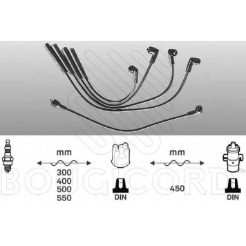 Комплект проводов зажигания BOUGICORD 7130