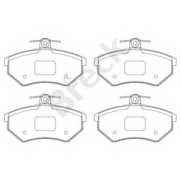 Колодки тормозные дисковые для VW CADDY, GOLF, JETTA, LUPO, PASSAT, POLO, SCIROCCO, VENTO <b>BRECK 20168 00 701 00</b>