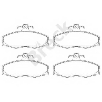 Колодки тормозные дисковые для FORD SIERRA(BNC,GBC) <b>BRECK 20861 00 702 00</b>