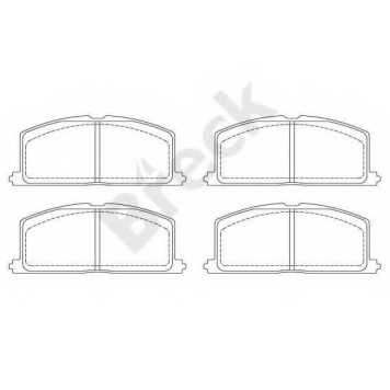 Колодки тормозные дисковые для TOYOTA CAMRY, CARINA, CELICA, COROLLA FX, COROLLA, MR, PASEO, STARLET, TERCEL <b>BRECK 20870 00 701 10</b>