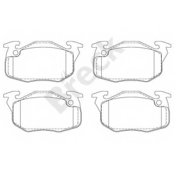 Колодки тормозные дисковые для PEUGEOT 205, 305, 309, 405 / RENAULT 11, 18, 19, 20, 21, 9, CLIO, EXPRESS, FUEGO, RAPID, SUPER 5 <b>BRECK 20905 00 702 10</b>