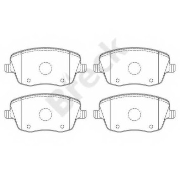Колодки тормозные дисковые для SKODA FABIA(6Y2,6Y3,6Y5), ROOMSTER(5J) / VW POLO(9N#) <b>BRECK 23581 00 702 00</b>