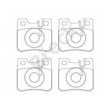 Колодки тормозные дисковые для MERCEDES , 190, C, CABRIOLET, COUPE, E, KOMBI, SL, SLK <b>BRECK 21197 00 704 20</b>