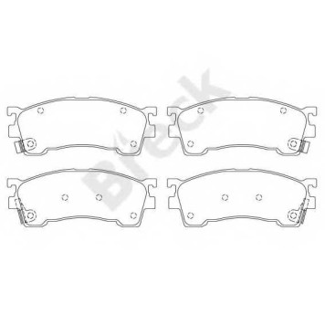 Колодки тормозные дисковые для MAZDA 323 F(BJ), 626(GE,GF,GW), FAMILIA(BJ), MX-6(GD,GE), PREMACY(CP), XEDOS 6(CA) <b>BRECK 21754 00 701 10</b>