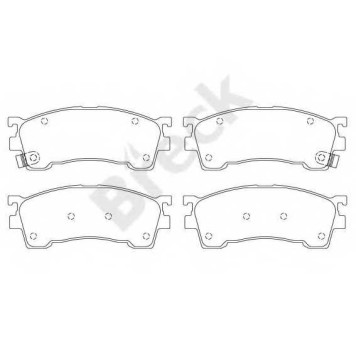 Колодки тормозные дисковые для MAZDA 323 F(BJ), 626(GE,GF,GW), FAMILIA(BJ), MX-6(GD,GE), PREMACY(CP), XEDOS 6(CA) <b>BRECK 21755 00 701 10</b>